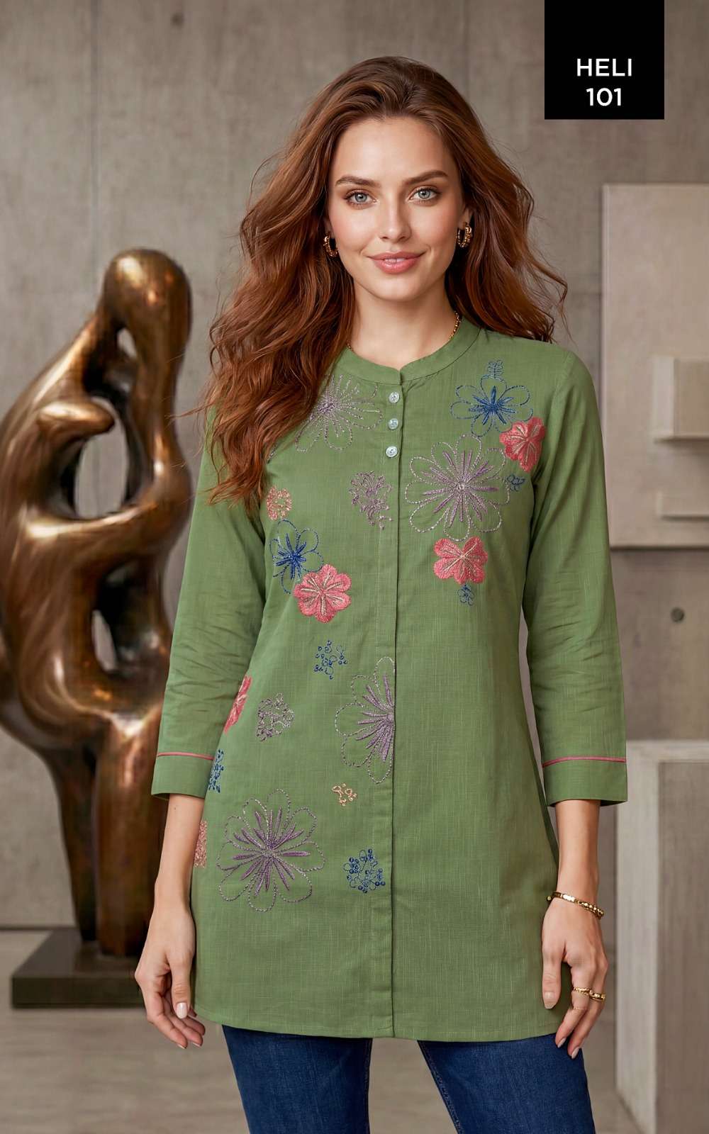 RANGMAYA HELI SUMMER COMFORT LILEN SHORT SHIRT TYPE TOPS FOR WOMEN RESELLER